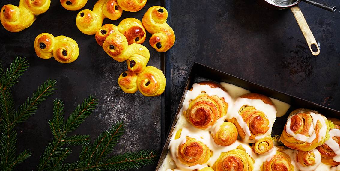 Baka lussebullar