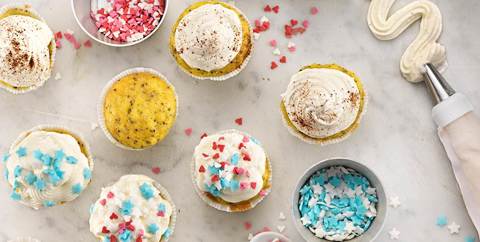 Saffrans­cupcakes mini