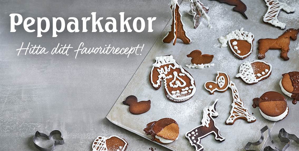 Våra recept med pepparkakor